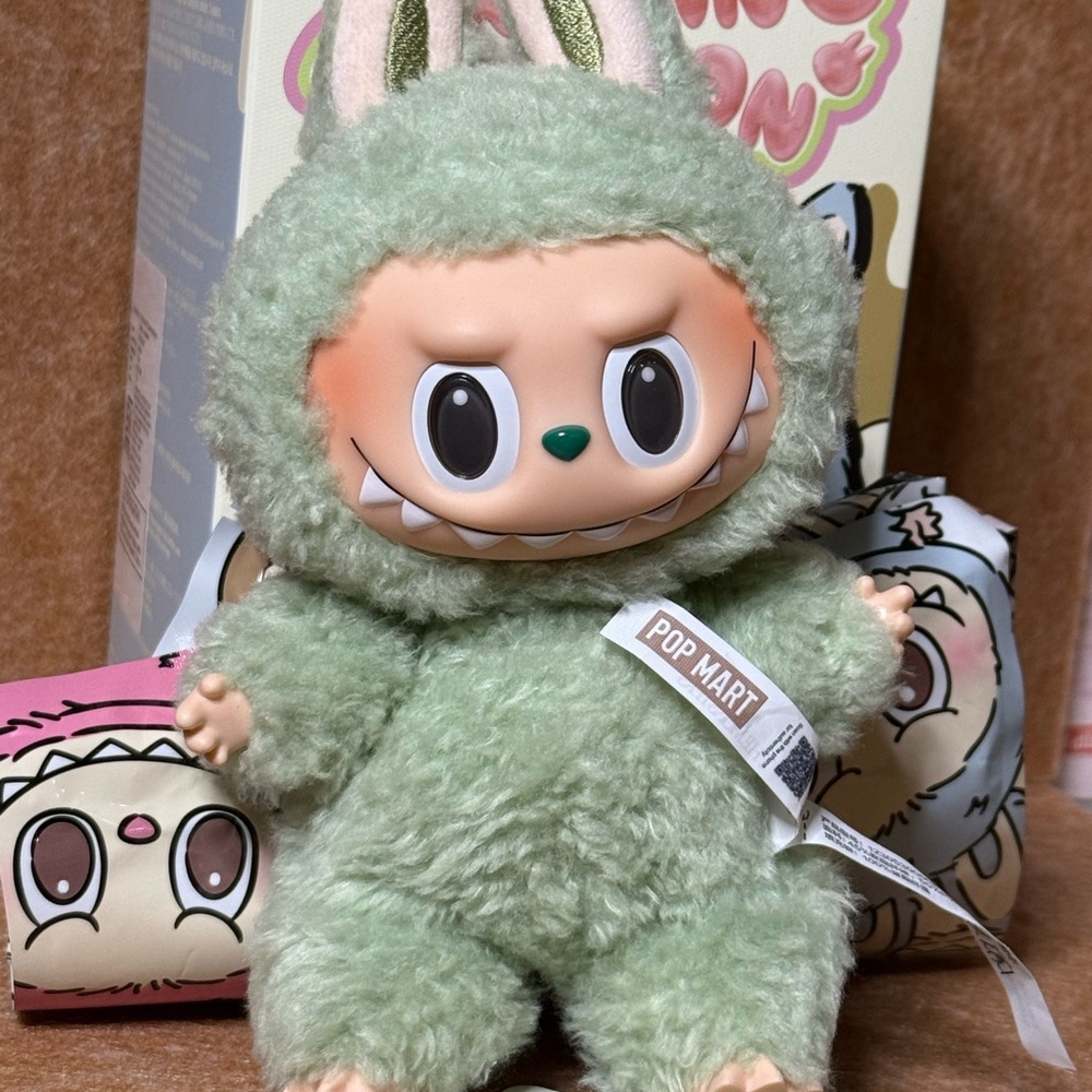 Pop Mart Fuzzy Green Stuffed Animal